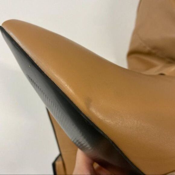 FSJ Women Fashion Over The Knee High Boots Pointed Toe Flats Comfortable Back - Picture 7 of 10